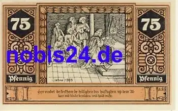 19336 Wilsnack Notgeld 75 Pfennige 1922
