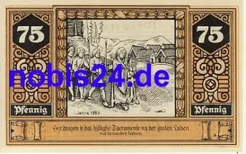 19336 Wilsnack Notgeld 75 Pfennige 1922