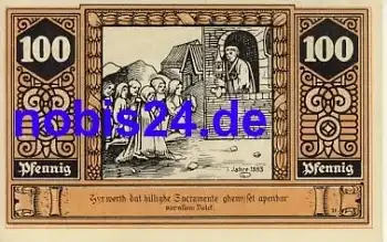 19336 Wilsnack Notgeld 100 Pfennige 1922