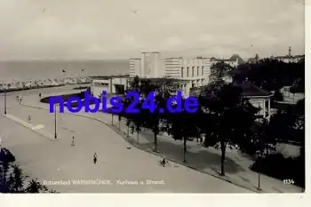 Warnemünde Kurhaus und Strand o 1930