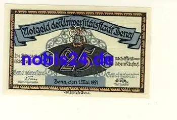 Jena Notgeld 25 Pfennige 1921