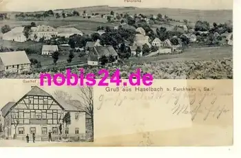09526 Haselbach bei Forchheim Sachsen Gasthof "drei Mohren" o 1911