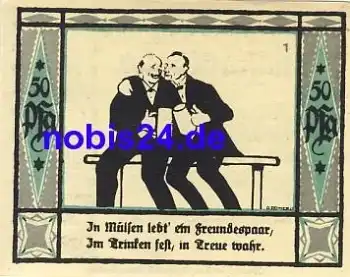 08132 Mülsen St. Jacob Notgeld 50 Pfennige 1921