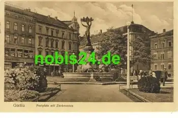 Görlitz Postplatz Zierbrunnen o 31.5.1928