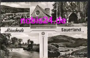 59700 Müschede Ehrenmal Hubertuskirche o 1967