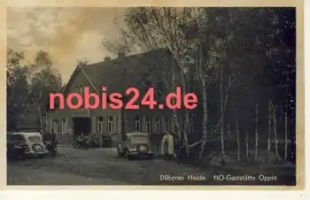 06901 Dübener Heide Gasthof Oppin Auto *ca.1957