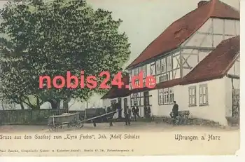 06548 Ufrungen Harz Gasthof Tyra Fuchs o 3.8.1911