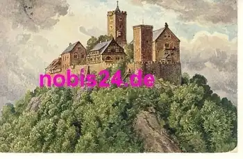 Eisenach Wartburg Künstlerkarte o 29.8.1910