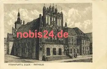 15230 Frankfurt Oder Rathaus Künstlerkarte o 1915