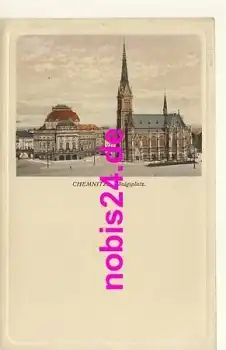Chemnitz Königsplatz Kirche o 10.1.1914