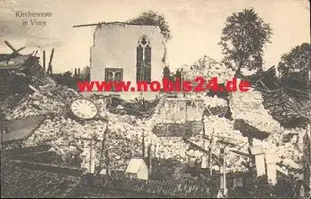 Vimy Kirchenreste Zerstörung 1.WK  Ansichtskarte *ca. 1916