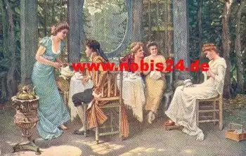 Kaffee Gesellschaft "erster zwist"  Künstlerkarte Koch  *ca. 1910