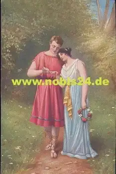 Jugendzeit (Paar mit Ring) Künstlerkarte Schroedter *ca. 1910