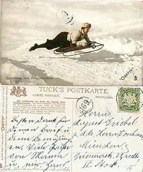 Skeleton Tohogganrennen Oilette 218 B o ca 1905