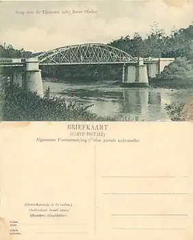 Niederländisch Indien Brug over de Tjitaroem nabij Batoe Djadar Nederlands-Indië Hindia-Belanda *ca. 1910