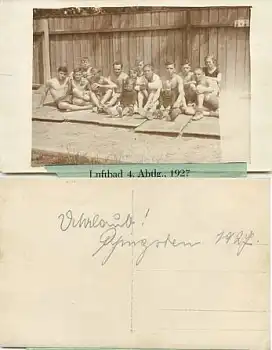 Chemnitz Luftbad Riege "Vater Jahn" 1927 Echtfoto