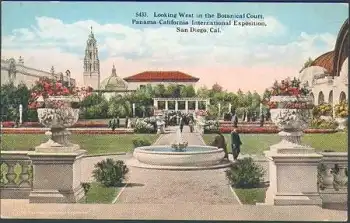 San Diego Panama - California Exposition *1916 Botanical Court