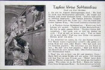 Soldatenliedkarte "Tapfere kleine Soldatenfrau" * ca. 1940