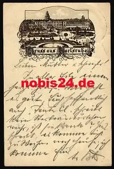 Karlsruhe Vorläufer-Ak o 16.11.1895