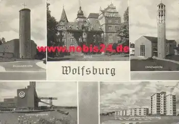 38440 Wolfsburg mit Volkswagen Werk VW o 2.4.1965