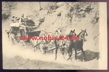 Idaho Postkutsche Stage Coach to Idaho City  ca. 1900