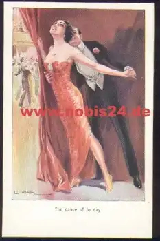 The dance of to day Künstlerkarte USABOL *ca. 1910