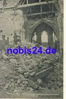 Cernay Reims zerstörte Kirche o 1916