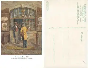 Stadtpostbote der Sächsischen Post 1859 Künstlerkarte Gustav Müller 1913