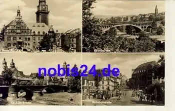 08500 Plauen Rathaus Ebertbrücke *ca.1966