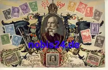 Regierungsjubiläum Kaiser Franz-Joseph I. 1908 Prägekarte