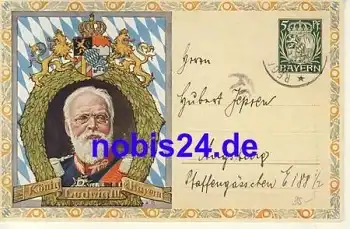 König Ludwig Bayern Ganzsache o ca.1900