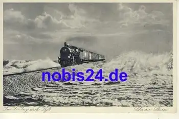 Sylt Eisenbahn Hindenburgdamm o 1937