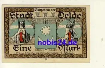 59302 Oelde Notgeld 1 Mark 1920