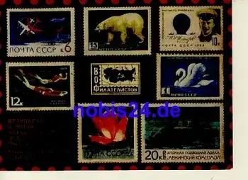 Sowjetunion Briefmarken Karte *ca.1975