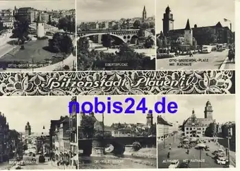 08500 Plauen Vogtland  Ebertbrücke Altmarkt *ca.1967