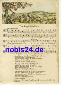 Max Schreyer "Der Vugelbeerbaum..." Liedkarte *ca.1950