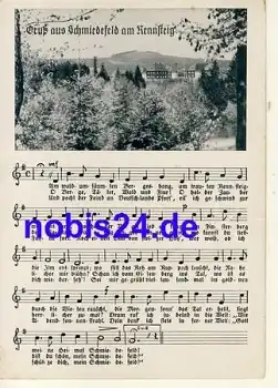 98528 Schmiedefeld am Rennsteig Liedkarte *ca.1950