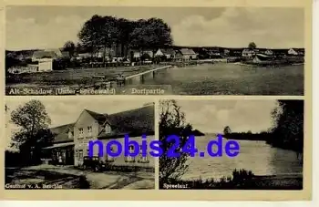 15910 Alt-Schadow mit Gasthof o 1955