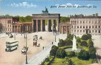 Berlin Pariser Platz Brandenburger Tor *ca. 1916