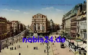 Bruxelles Place Monument Anspach o 1916