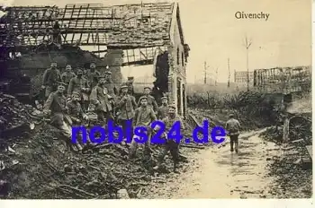 Givenchy zerstört Département Pas-de-Calais *ca.1917