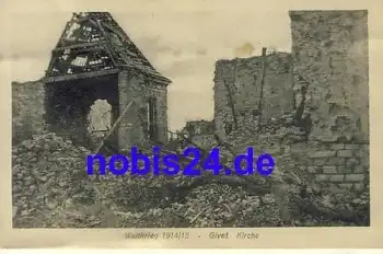 Givet zerstörte Kirche *ca.1915