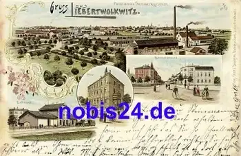 Liebertwolkwitz Leipzig Litho Post Bahnhof o 1902