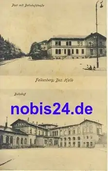 04895 Falkenberg Bahnhof und Post o 1919