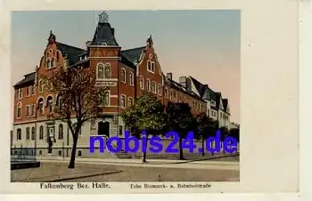 04895 Falkenberg Bismarckstrasse und Bahnhofstrasse o 1919