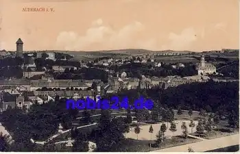 08209 Auerbach Vogtland Bahnpoststempel Zwickau Oelsnitz Zug 2160  1917