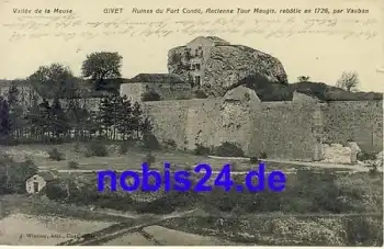 Givet Fort Conde Ruine Frankreich o ca.1915