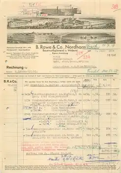 48527 Nordhorn Baumwollspinnerei und Weberei B. Rawe & Co. Briefkopf mit Fabrikansicht 1949