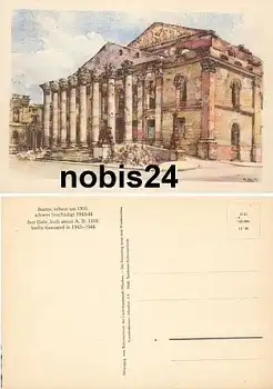 München Hoftheater Zerstörung II.WK Künstlerkarte  1946
