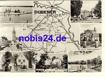 06905 Dübener Heide Landkarten-AK *ca.1980